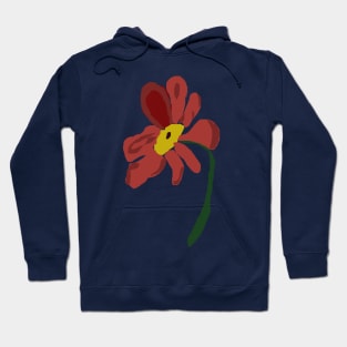 Red Abstract Flower Hoodie